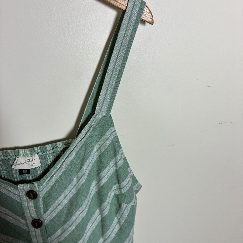 Universal Thread Beachy Coastal Linen Blend Dress Size XXL Lined Euro Summer - Picture 4 of 9
